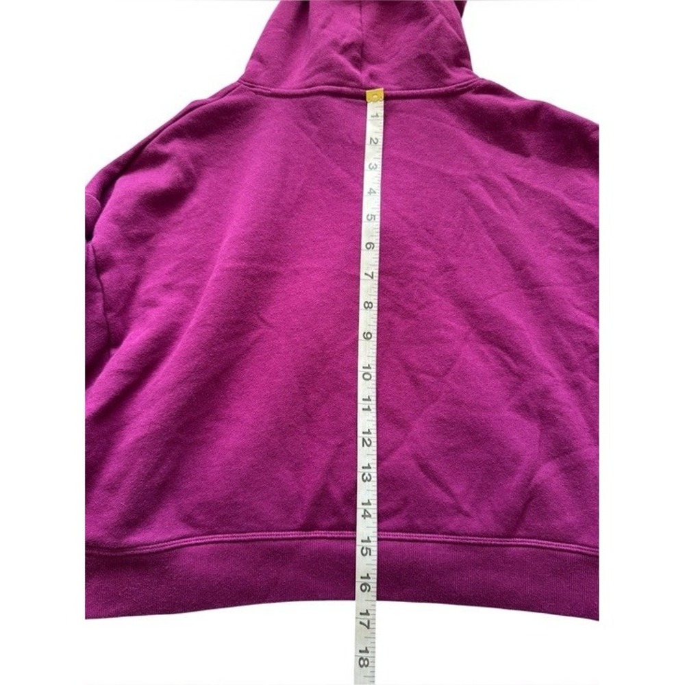Pink Victoria's Secret Purple Cropped Hoodie with Flare Sweatpants Size Small - Picture 15 of 15